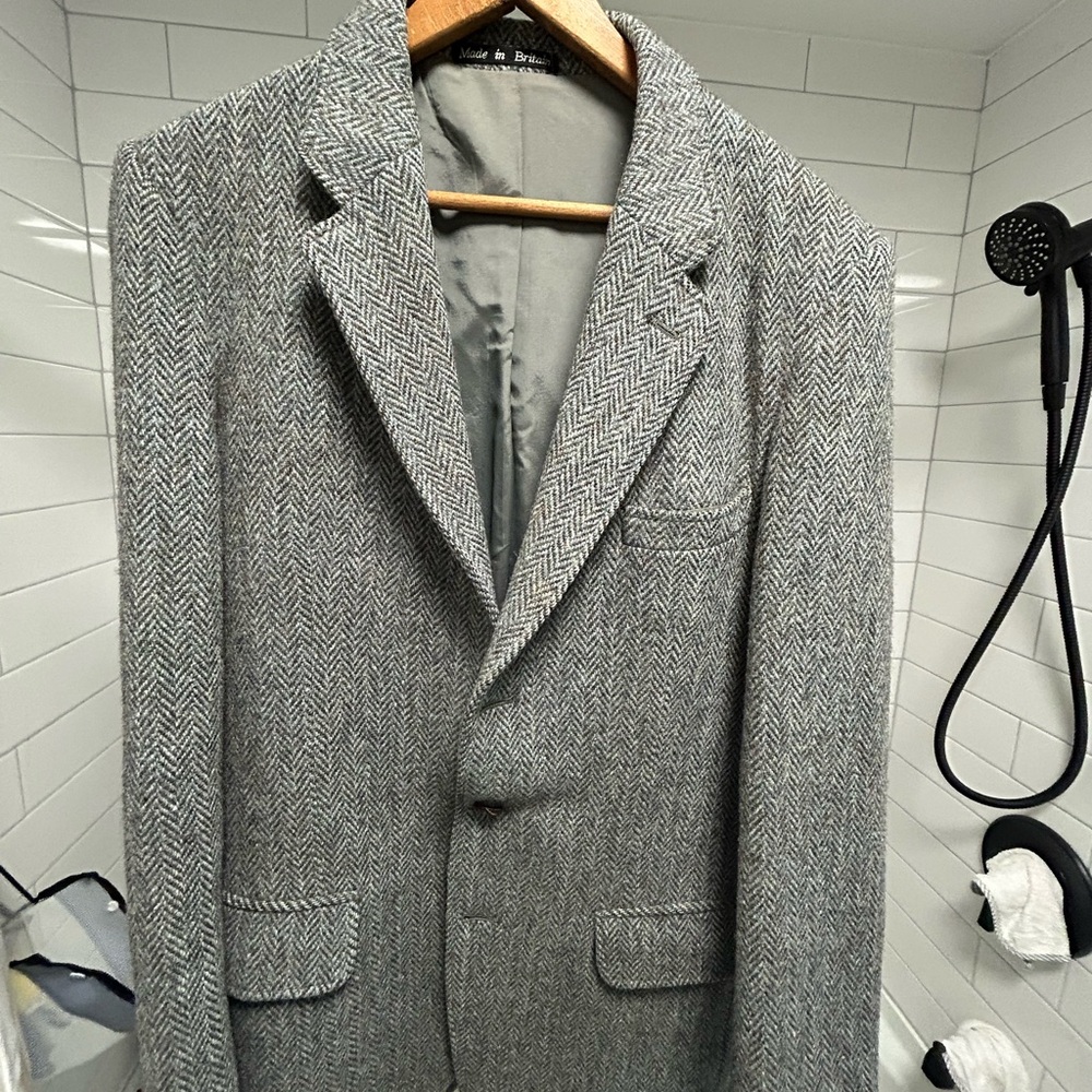 Harris Tweed three button sport coat